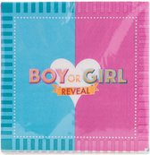 2 x 20 stuks Servetten Gender Reveal , Boy or Girl, Geboorte
