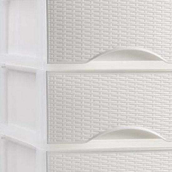 Plasticforte Meuble à tiroirs organisateur de bureau à domicile - 26 x 37 x 37 cm - Plastique - Wit - 3 tiroirs