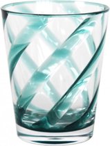 Fiorirà un Giardino - Waterglas turquoise spiral 11cm - gemaakt van melamine - Waterglazen