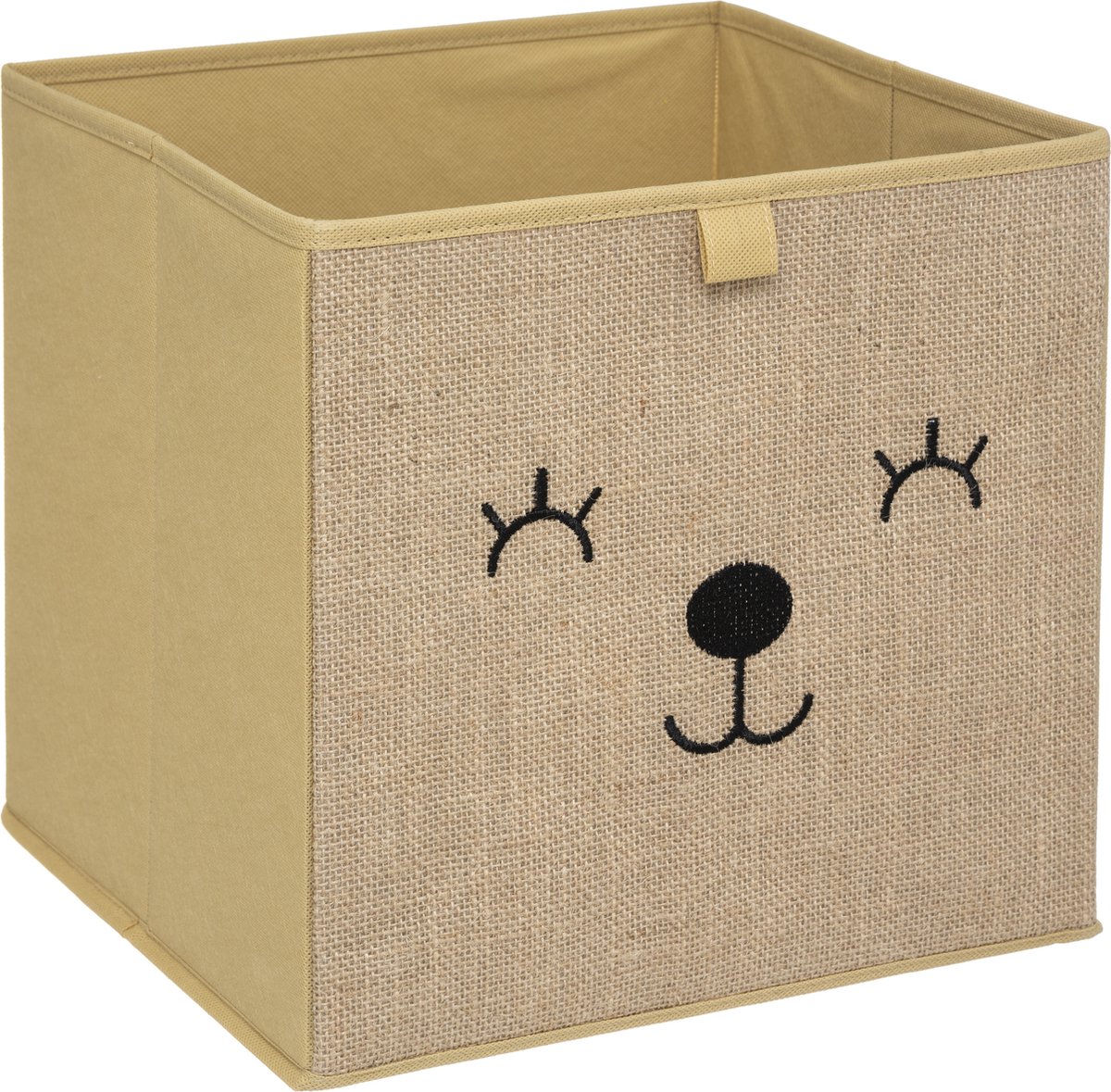 Atmosphera Teddybeer Opbergdoos - Jute, 29 x 29 cm, Lichtbruin