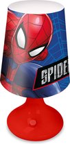 Marvel Spiderman tafellamp/bureaulamp/nachtlamp voor kinderen - rood - kunststof - 18 x 9 cm