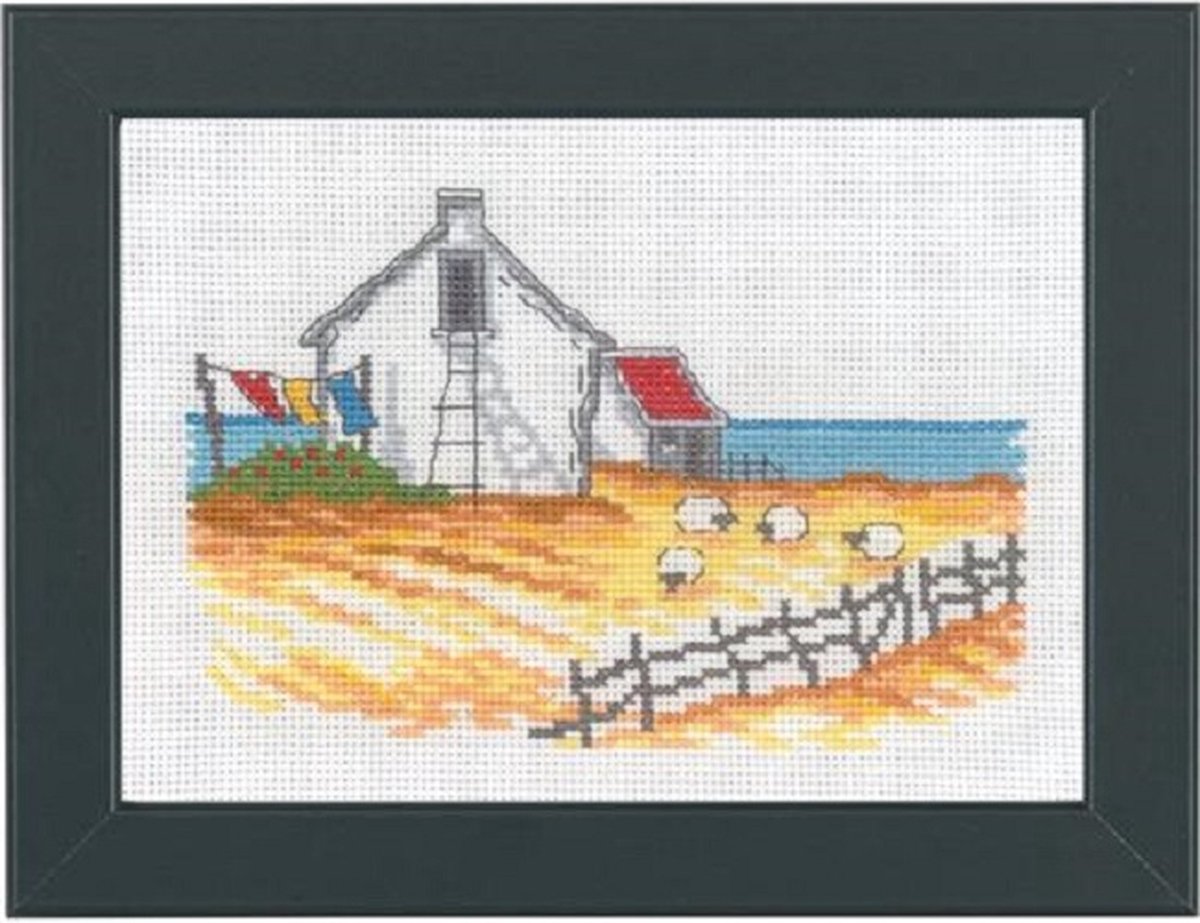 Permin borduurpakket Schapenboerderij aan de kust 13-3156