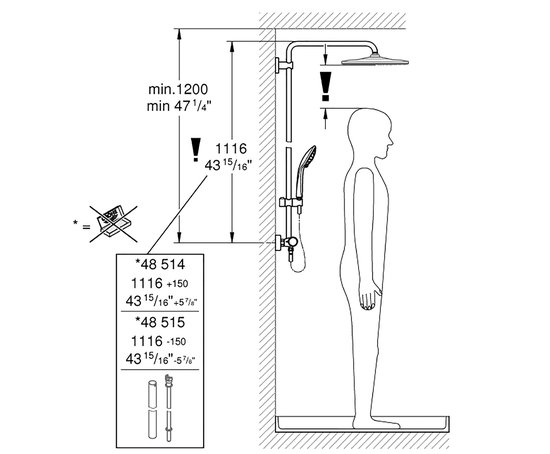 GROHE Vitalio Joy 310 Regendouche - Ã˜ 31 cm - Inclusief thermostaatkraan en planchet - Met CoolTouch technologie - Chroom