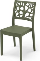 Set de 4 chaises de jardin teti areta - 52 x 46 xh 86 cm - vert olive