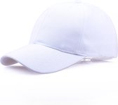 Baseball Cap – eCarla - Katoen - Unisex - One size - Verstelbaar - Wit effen
