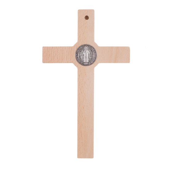 LQIOACU 3 stuks houten kruis, Jezus kruiswand, kruis om op te hangen, wandkruis katholiek