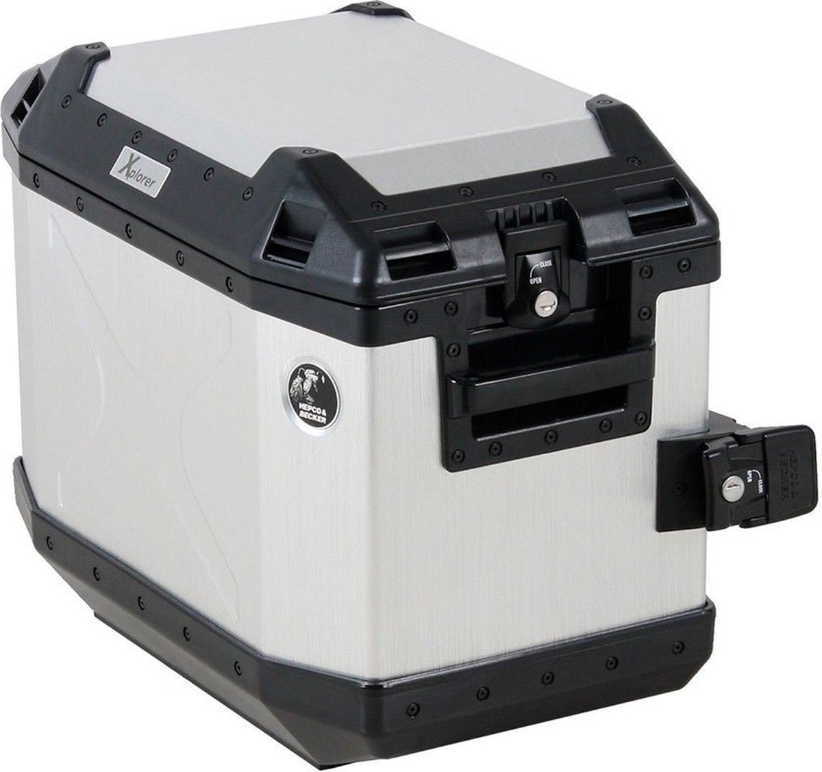 Hepco Becker Xplorer 40l 610210 00 00 Left Zijkoffer Zilver
