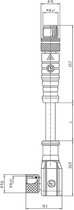 Lutronic 1133 Câble de connexion capteur/actionneur M8 Nombre de broches : 3 5,00 m 1 pièce(s)