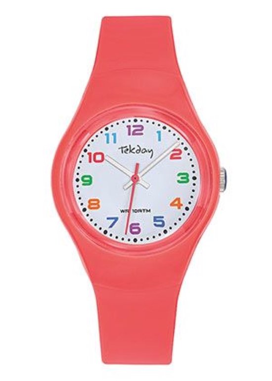 Tekday-Horloge-34MM-Unisex-34MM-10ATM-Waterdicht-Silicone-Rood