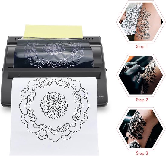Stencil Printer voor tattoo stencils Inclusief 20 stuks Transfer Papier