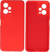 Xiaomi Redmi Note 12 5G Hoesje - 2.0mm Dikke Fashion Telefoonhoesje Backcover - Siliconen Hoesje - Rood