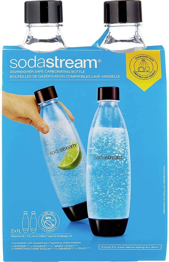 SodaStream - 2-pack vaatwasserbestendige flessen 1L | bol.com