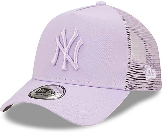 New York Yankees Tonal Mesh Purple A-Frame Trucker Cap