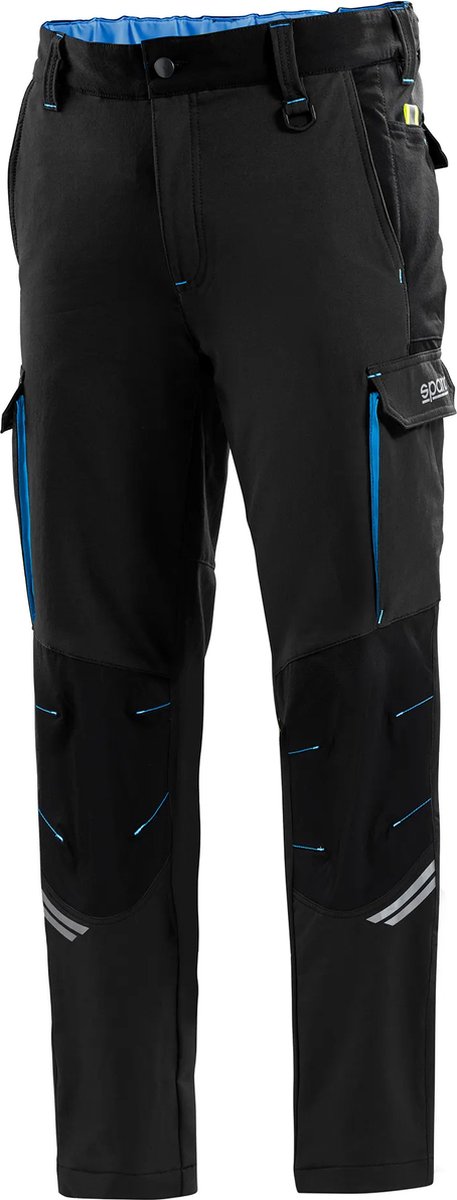 Sparco OREGON Werkbroek Marineblauw-Lichtblauw – Technische Stretch Werkbroek met Knieversteviging - Marineblauw-Lichtblauw - Maat - 3xl