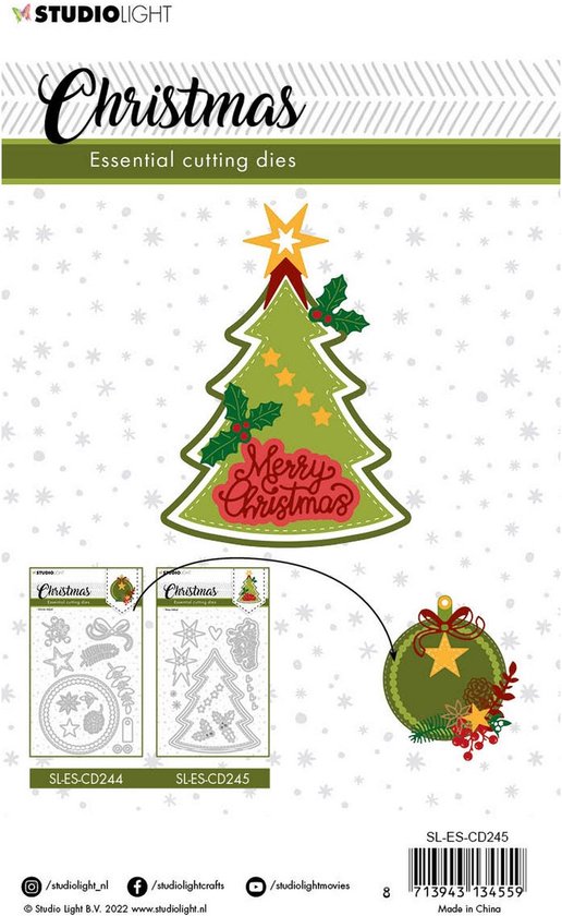 Studio Light Essentials Cutting Dies Christmas Tree label (SL-ES-CD245 ...