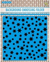 EEB021 Nellie Snellen Embossingfolder snowflakes - achtergrond folder 15 x 15 cm - sneeuwvlokken
