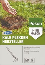 Pokon Kale Plekken Hersteller - 200gr - Graszaad / Meststof (2-in-1) - Geschikt voor elk type gazon - Kale plekken herstellen