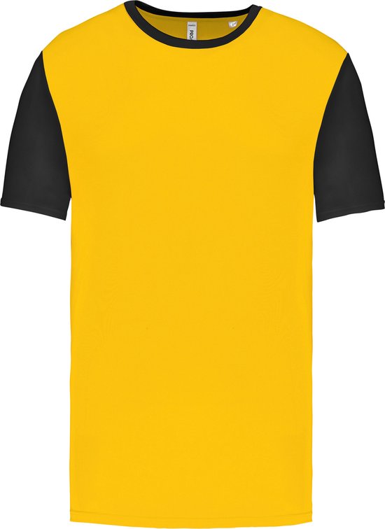 Tweekleurig herenshirt jersey met korte mouwen 'Proact' Yellow/Black - XL