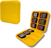 Game Card Case geschikt voor Nintendo Switch games - Accessoires Switch - 12 Games - Opbergen - Beschermen - Travel Koffer - Plastic - Siliconen - Geel