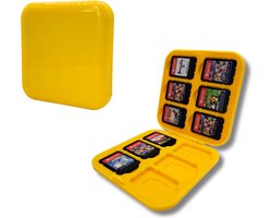 foto van Game Card Case geschikt voor Nintendo Switch games - Accessoires Switch - 12 Games - Opbergen - Beschermen - Travel Koffer - Plastic - Siliconen - Geel