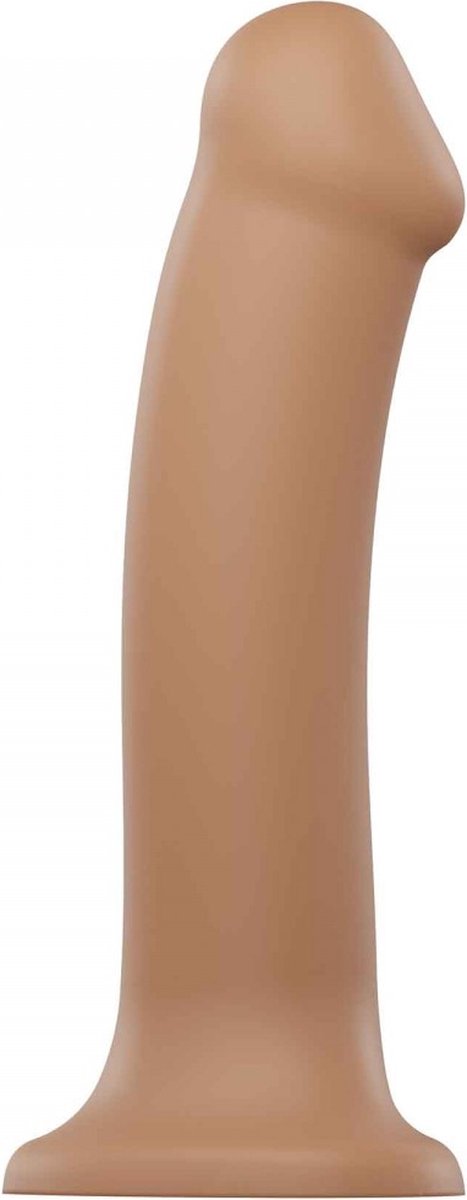Goedkoopste Strap-On-Me - Semi-Realistische Dual Density Buigzame Dildo Caramel XL