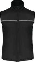 Hardloopgilet visibility vest met meshvoering 'Proact' Zwart - XXL