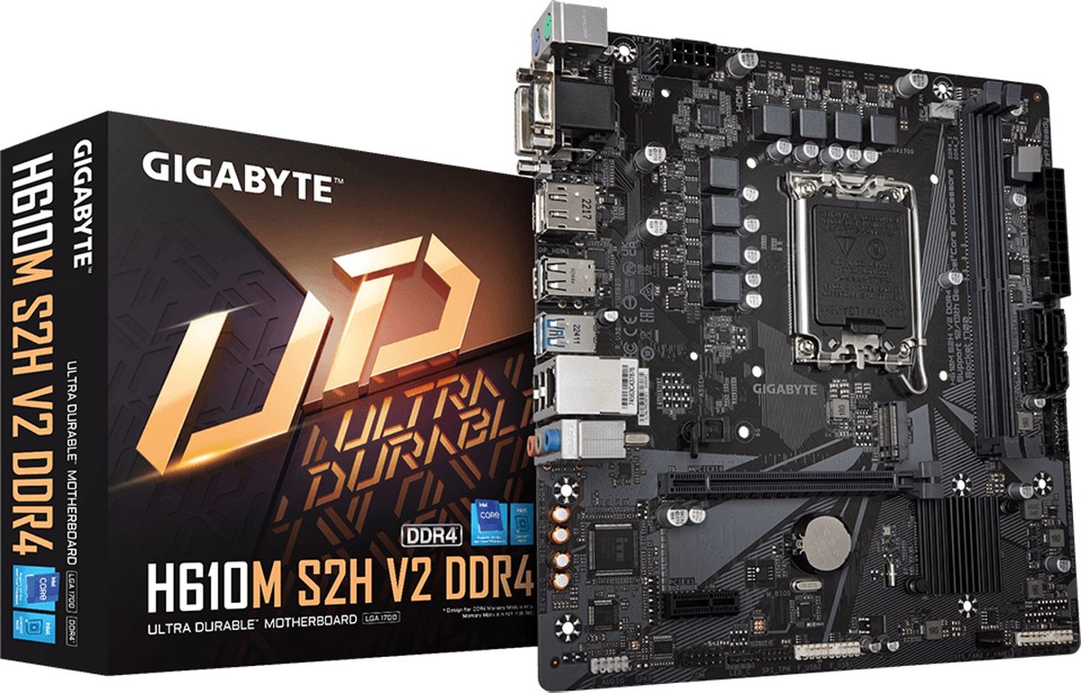 Gigabyte H610M S2H V2 DDR4 moederbord