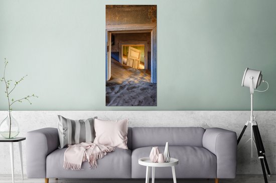 Décoration murale Métal - Peinture Aluminium Industriel - Architecture - Sable - Désert - Porte - 80x160 cm - Dibond - Photo sur aluminium - Décoration murale industrielle - Pour le salon/chambre