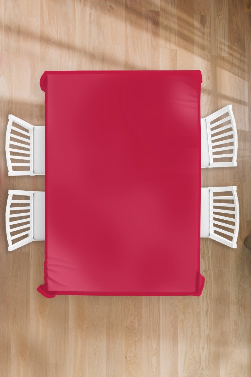 Tafelkleed - Tafellaken - 130x200 cm - Rood - Effen kleur - Binnen en Buiten