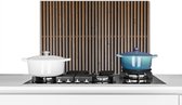 Spatscherm keuken 60x40 cm - Kookplaat achterwand Vintage - Hout - Design - Structuur - Muurbeschermer - Spatwand fornuis - Hoogwaardig aluminium