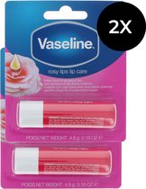 Bol.com Vaseline Lip Therapy Duopack Lippenbalsem - Rosy Lips - Lipbalm aanbieding