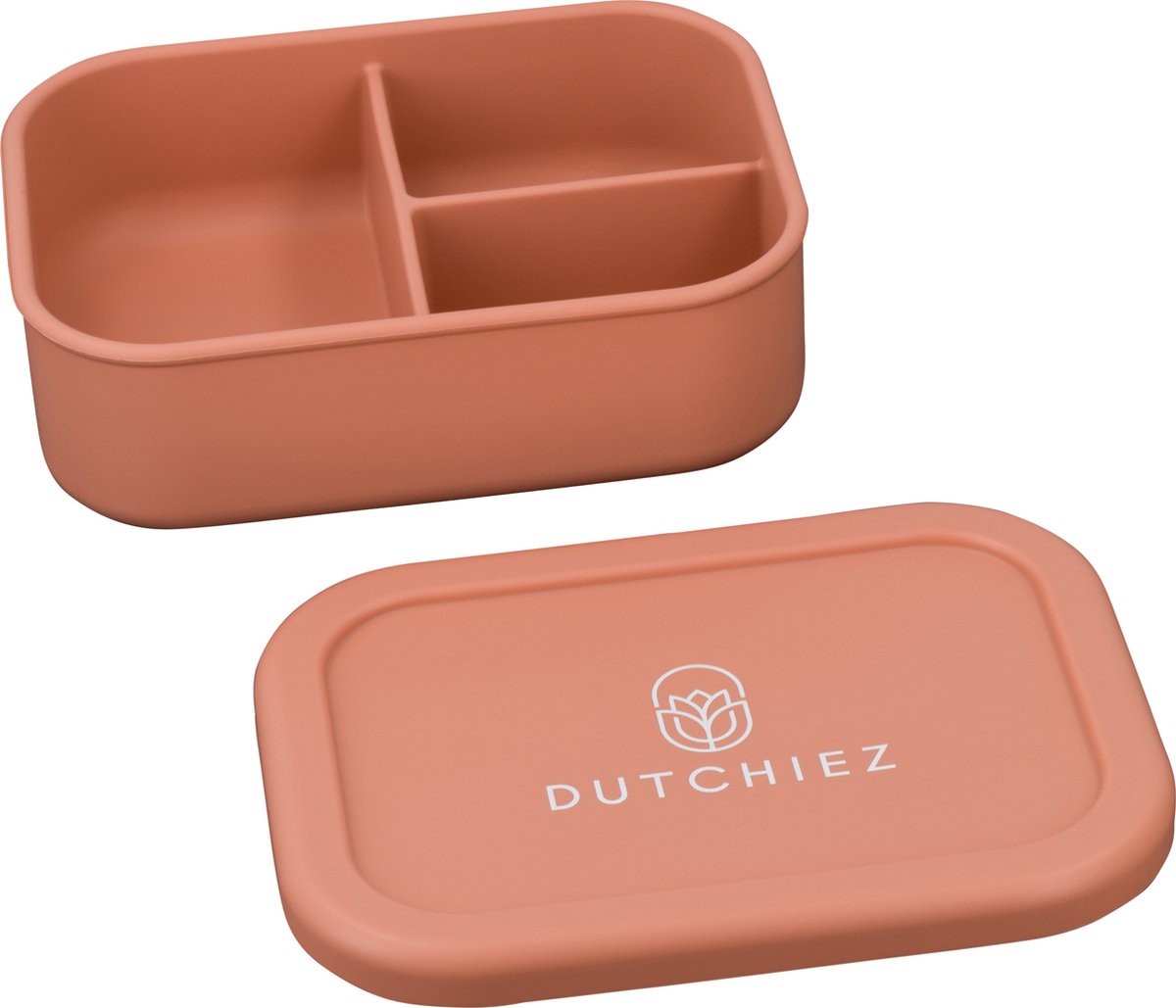 Dutchiez- Siliconen Lunchbox- Peachy Orange - Lunchbox voor kinderen - Snackbox volwassenen - BPA vrij