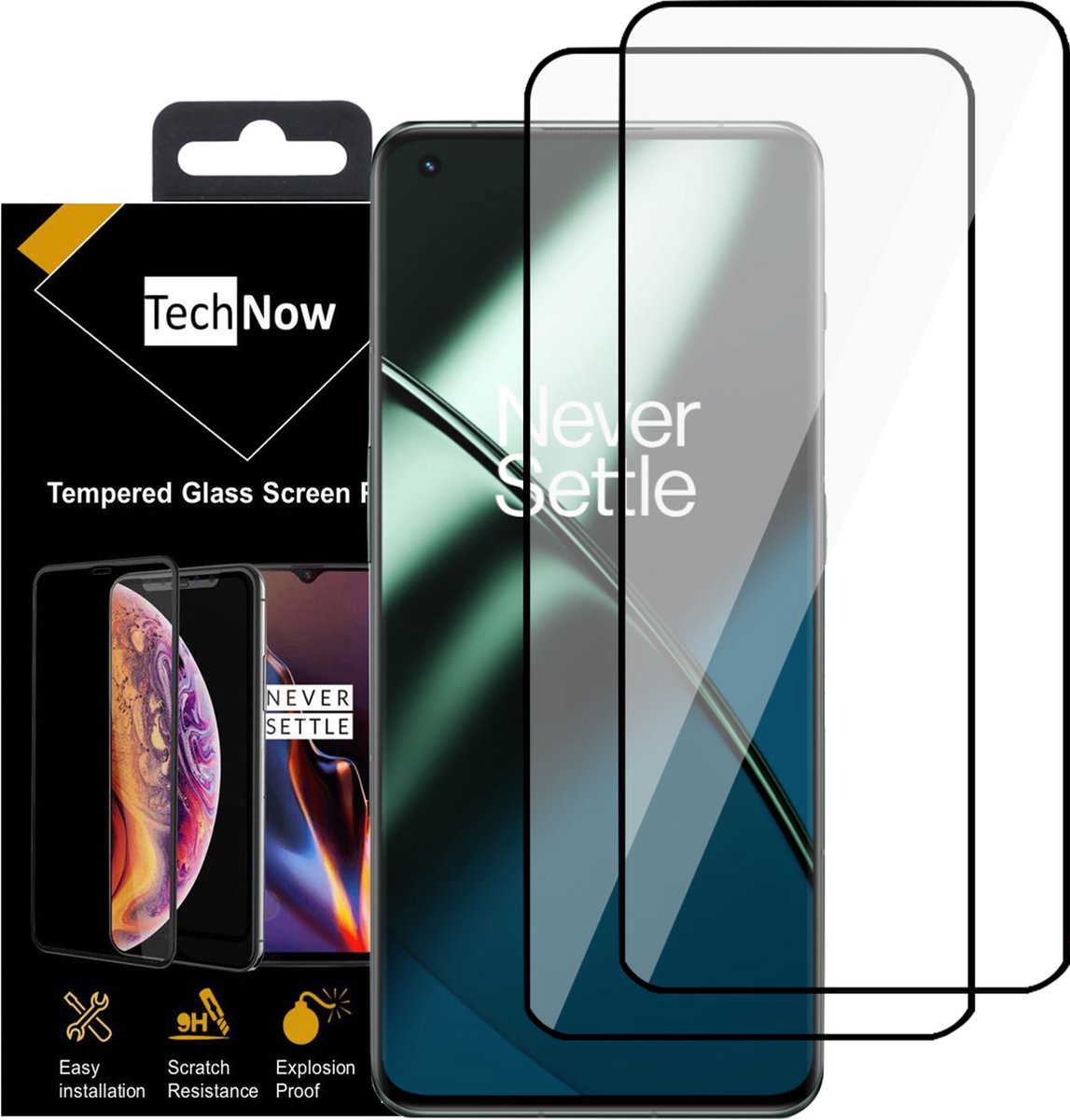 2x Screenprotector geschikt voor OnePlus 11 – Gehard Glas - Proteqt+