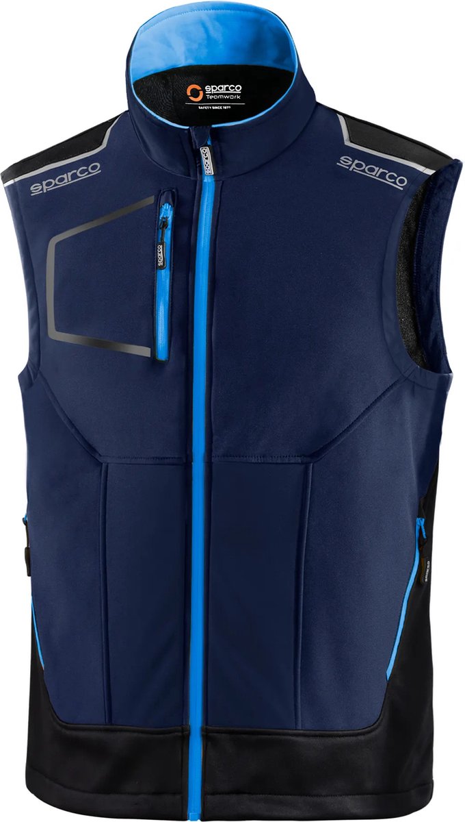 Sparco TECH Light Vest Bodywarmer - Gilet - Lichtgewicht Vest - Maat S - Marineblauw/Lichtblauw