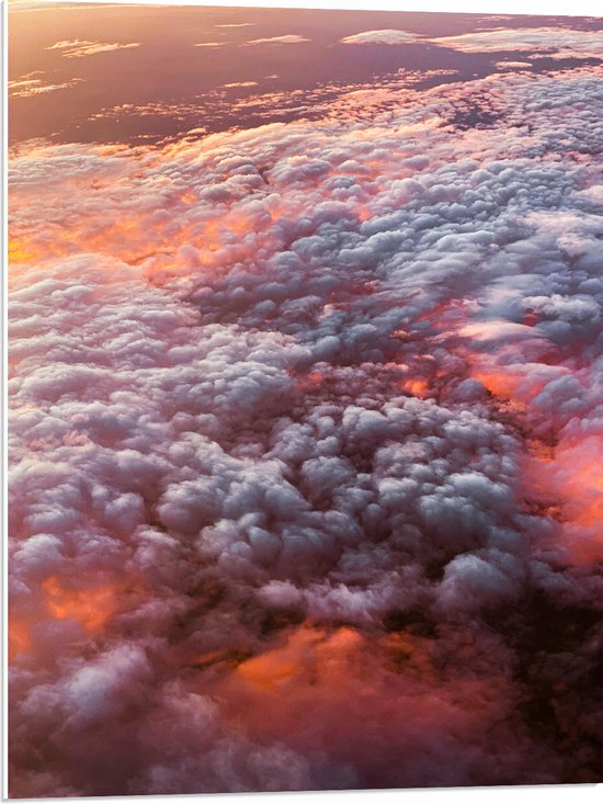 PVC Schuimplaat- Bovenaanzicht - Wolken - Kleuren - 60x80 cm Foto op PVC Schuimplaat