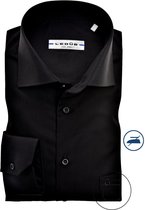Ledub Modern Fit - sergé noir - Sans repassage - Côtes Taille: 43
