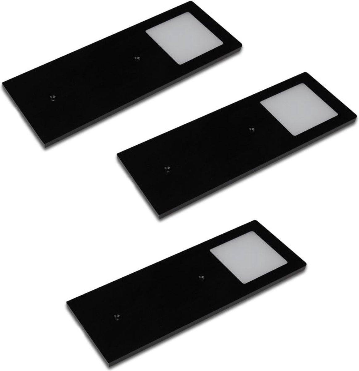 Hera Eco Pad F Ledset Dynamic LED set van 3 spots zwart
