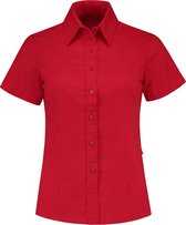 Overhemd/blouse voor dames in de kleur rood in de maat S