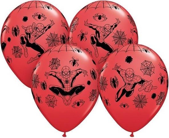 Spiderman feest ballonnen - latex ballonnen ø 30,48 cm. 6 st.
