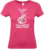 Dames T-shirt It's a Drag Thing | Gay pride shirt kleding | Regenboog kleuren | LGBTQ | Roze dames | maat L
