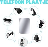 Metalen plaatje Telefoon - Zelfklevend magnetisch- Rechthoekig Zilver - Magneet voor Telefoon - Auto magneet - Telefoonhouder - Telefoon sticker - Smartphone sticker - Mobiele telefoons