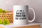 Mok Books Food For the Brain - Teacher - job - i love my job - Docent - Books - boeken - lezen - Gift - Cadeau - Man - meisje - vrouwen