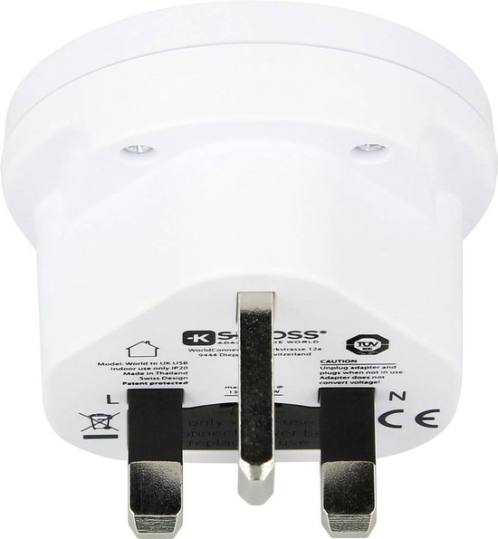 Adapter Skross 1500267 Verenigd Koninkrijk Internationaal 1 x USB - Skross