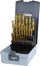 RUKO 250215TRO HSS-G Spiraalboorset 25-delig 1 mm, 1.5 mm, 2 mm, 2.5 mm, 3 mm, 3.5 mm, 4 mm, 4.5 mm, 5 mm, 5.5 mm, 6 mm