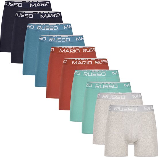 Mario Russo Boxershorts - Boxershort heren - Onderbroeken heren - 10-pack - XXL - Color Mix
