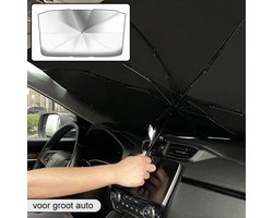 EXTRA GROOT Zonnescherm / autoparaplu - Binnenkant Voorruit Auto - Opvouwbaar - Hitte en UV bescherming 148X86cm