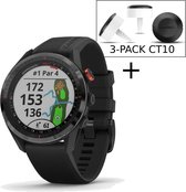 Bol.com Garmin Approach S62 Premium GPS Golfhorloge + CT10 Sensor 3-Pack aanbieding