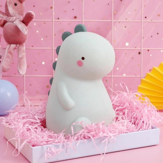 CHPN - Nachtlampje - Dinosaurus lampje - LEDlamp - Groen - 7 LED Kleuren - BPA Vrij Kindervriendelijk - Milieuvriendelijk - Babykamer - Kraamcadeau - Baby Cadeau van CHPN — afbeelding 3