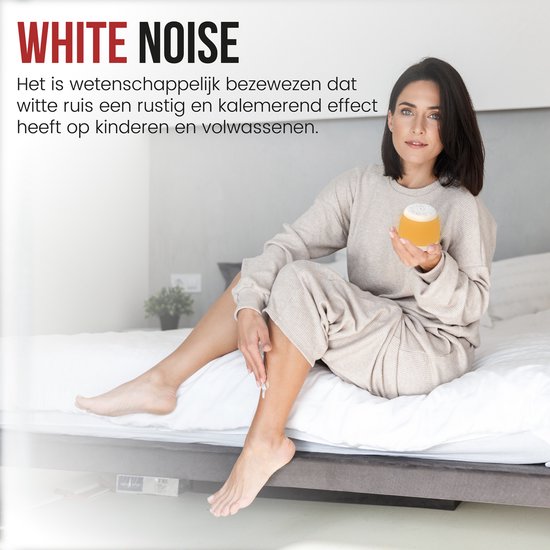 DistinQ White Noise Machine compact - Witte Ruis Slaaptrainer voor Baby - Slaaphulp met 8 verschillende kleuren LED verlichting en 29 rustgevende geluiden van DistinQ — afbeelding 3