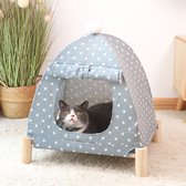 Katten tent - Katten huisje - Katten mand - Huisdier - 4 seizoenen - Grijs - Ster - Design